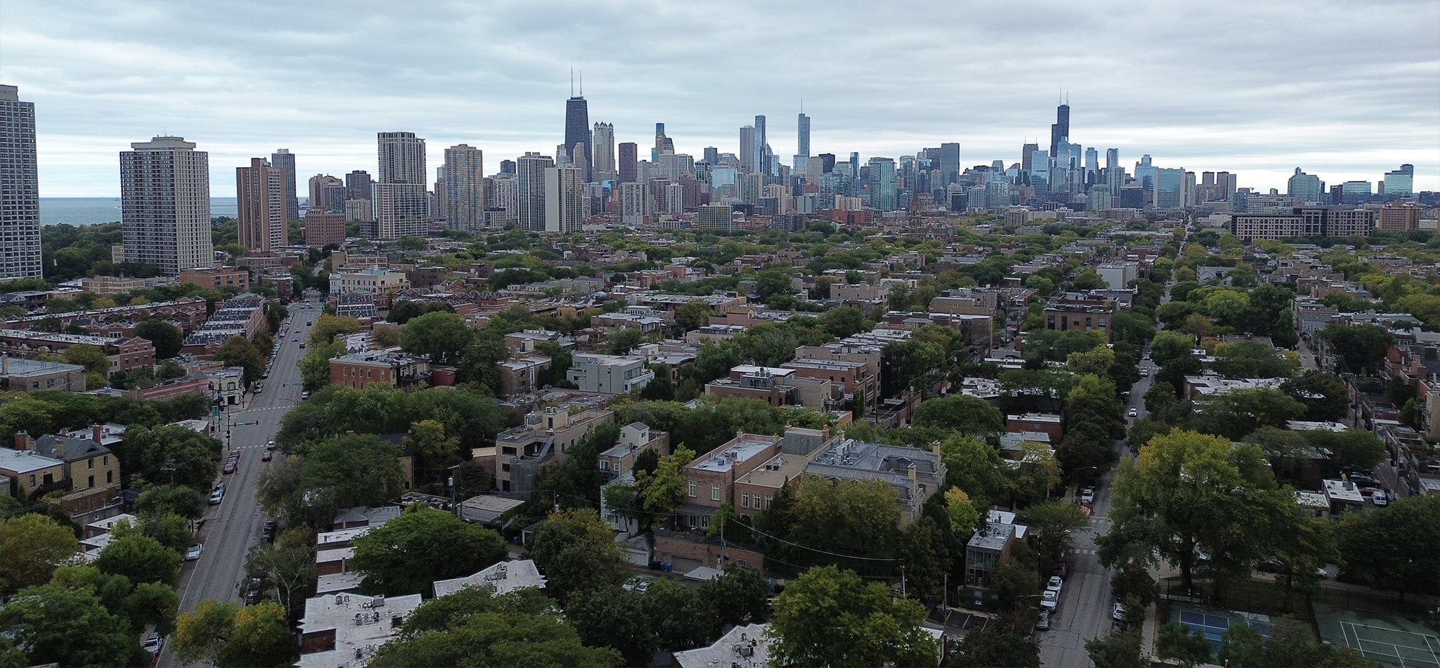 Aerial view of Chicago