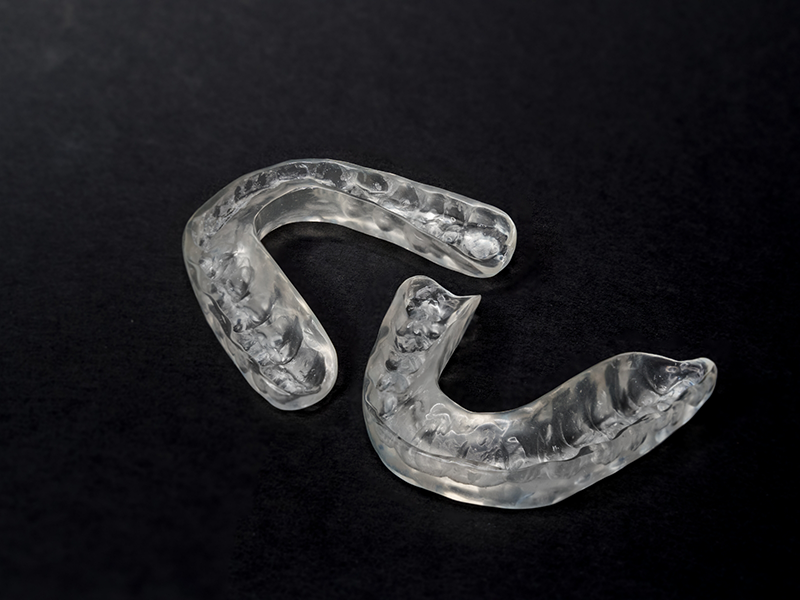 Two clear nightguard trays