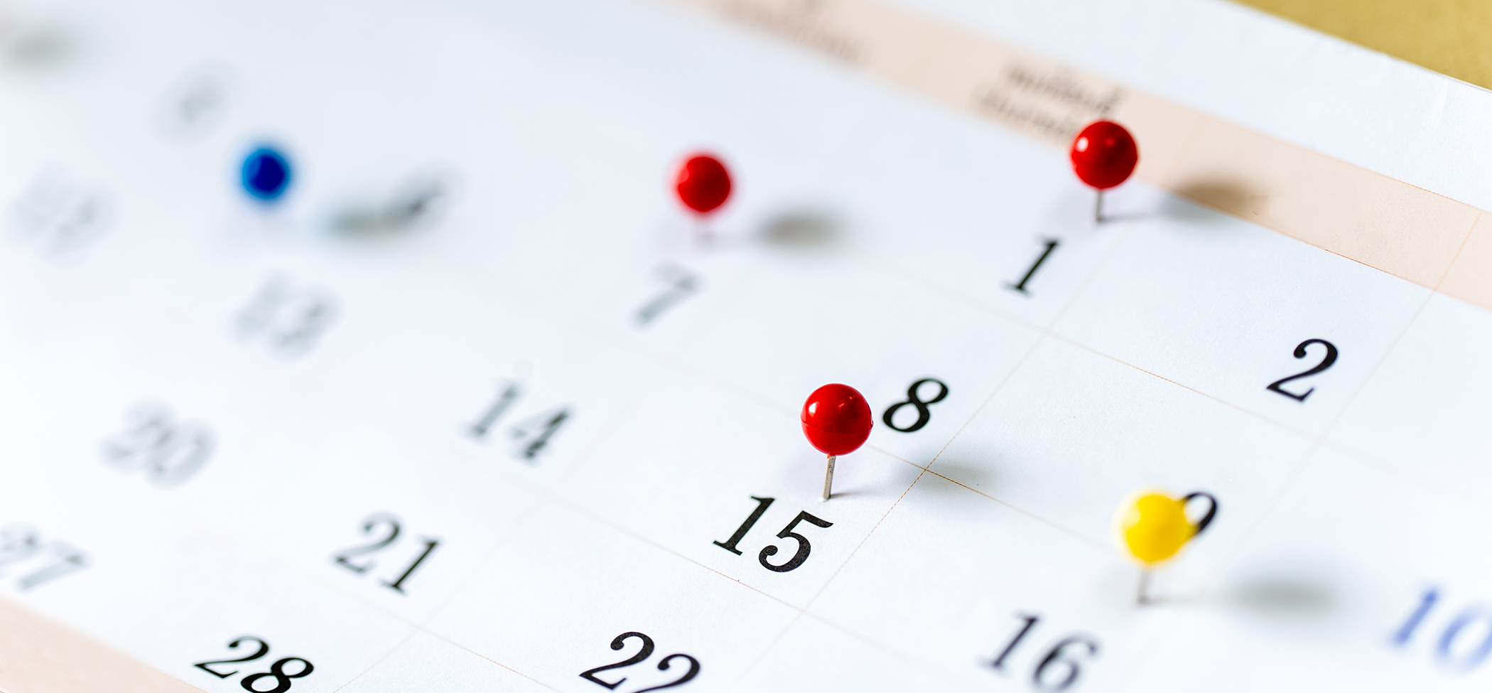 Date of a dental appointment marked on a calendar